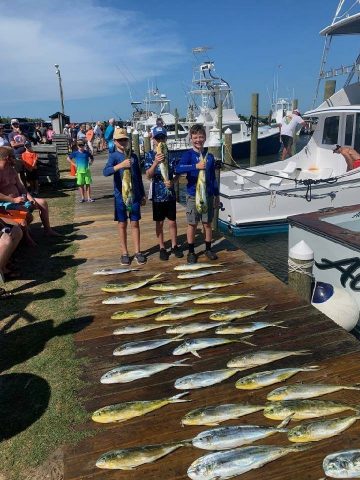 kids fishing on the outer banks